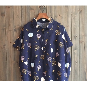  (380元)(1件)日系森林系棉麻上衣