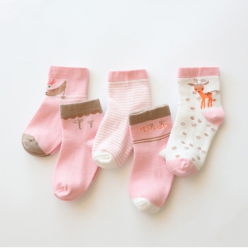 (5雙)粉粉女童襪