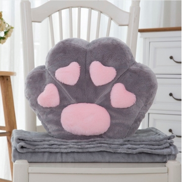 (2入)貓爪抱枕+空調毯
