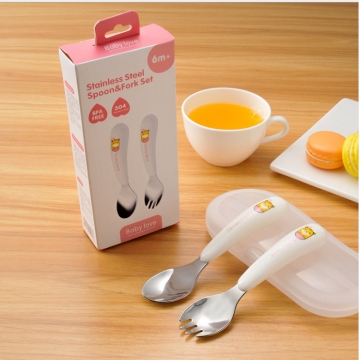 (3套)兒童餐具(湯匙+叉子)