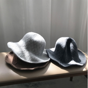 (2入)菱形紋針織漁夫帽
