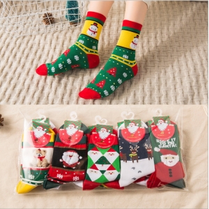 聖誕女襪中筒女襪~~5雙...